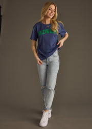 navy T-shirt oversized graphic midwest