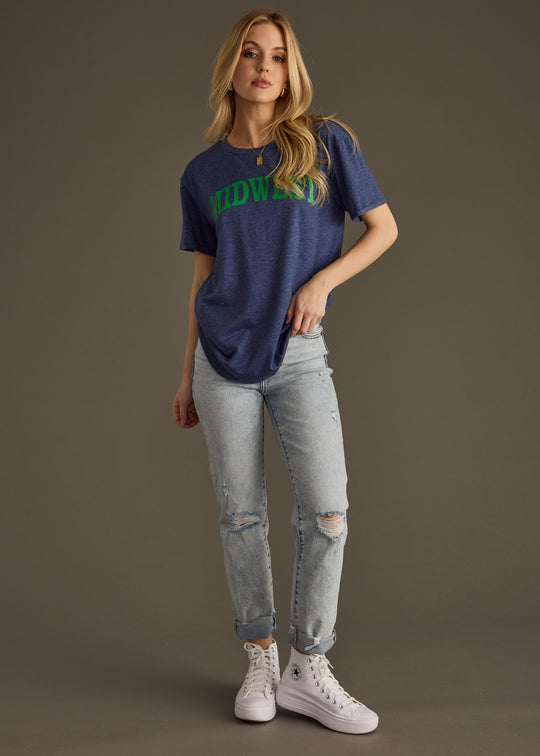 midwest green and blue tee