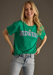 green and purple midwest graphic tee