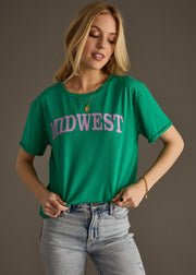 green midwest graphic tee