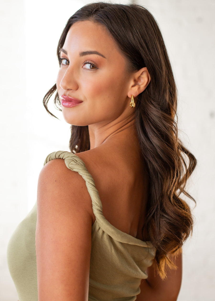 Luxe Gold Double Knotted Earrings
