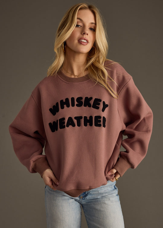 whiskey weather crewneck sweatshirt