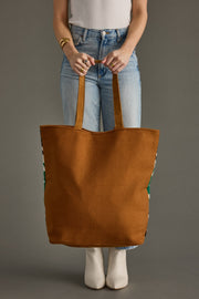 brown, black, green and white western-inspired tote, western tote, travel tote, women's tote bag