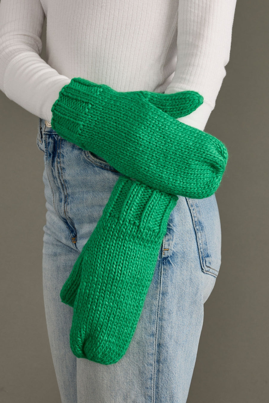 Festive Times Mittens - Bright Green