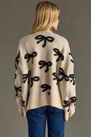 Bow Cardigan - Black