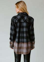 black and gray plaid flannel