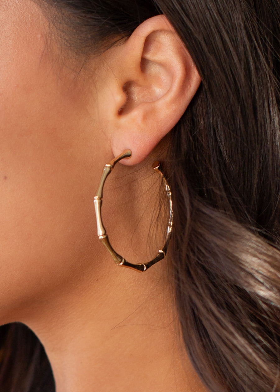 Subtle Hoops Luxe Gold Textured Large Hoops – Panache Apparel Collection