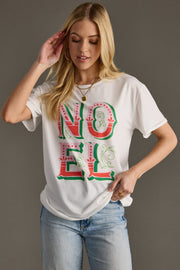 White Noel graphic t-shirt
