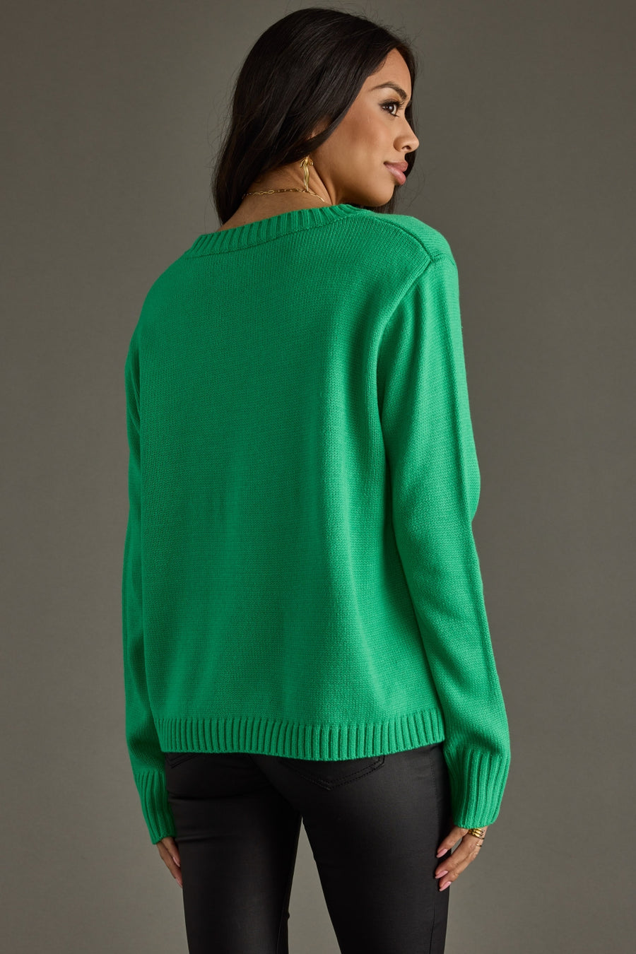 green and bright Pink Apres sweater, apres sweater, winter sweater, colorful sweater, women's sweater, ski sweater