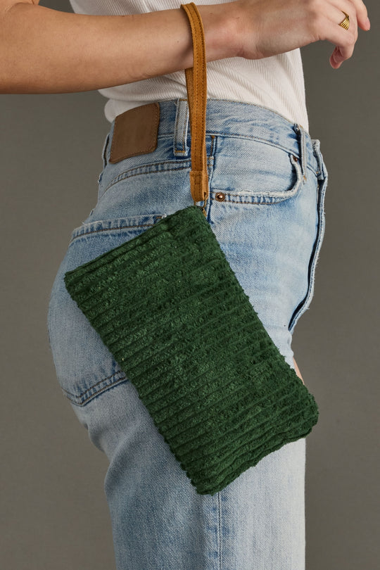  dark green corduroy bag