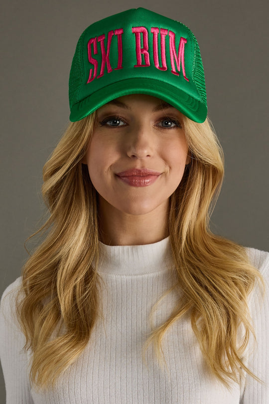Ski Bum Trucker Hat - Green
