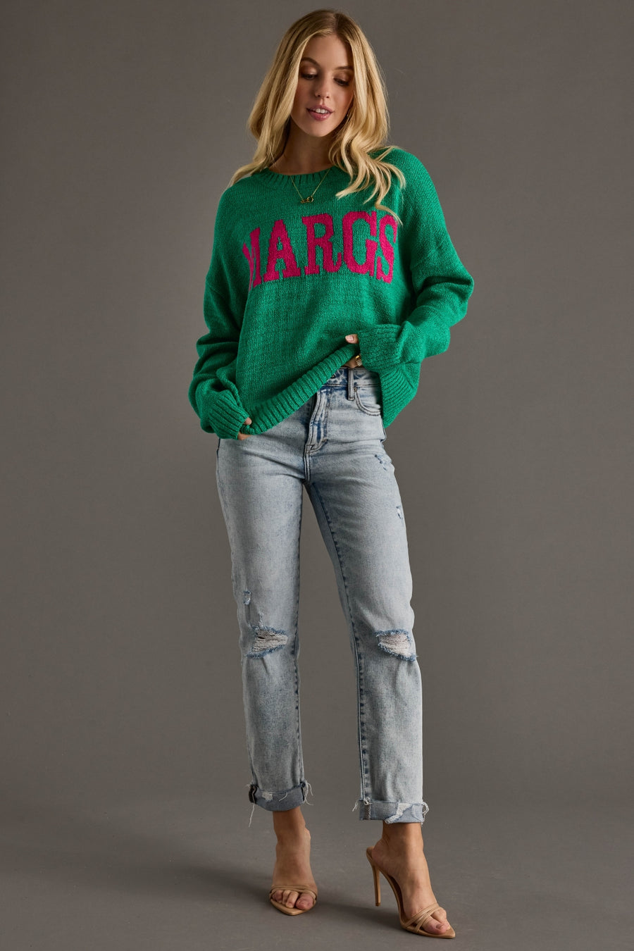 Margs Freestyle Green Margs Lightweight Sweater – Panache Apparel Collection