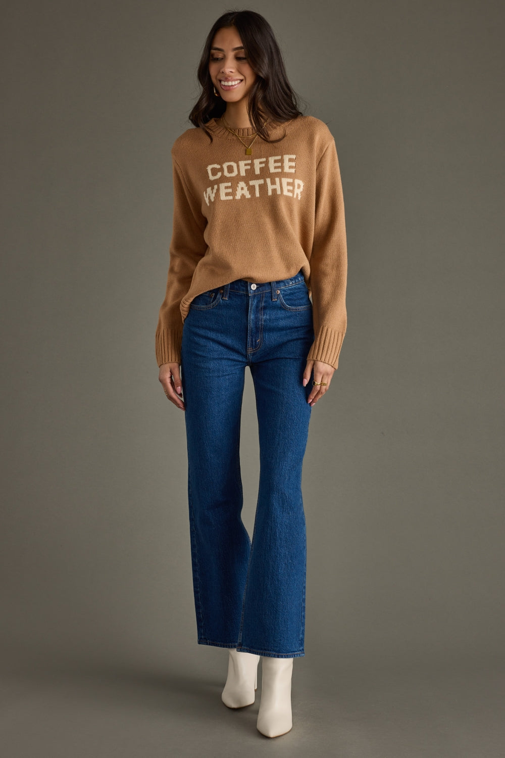 Coffee Weather Sweater - Light Brown – Panache Apparel Collection