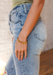 Luxe Gold Chunky Link Cuff Bracelet