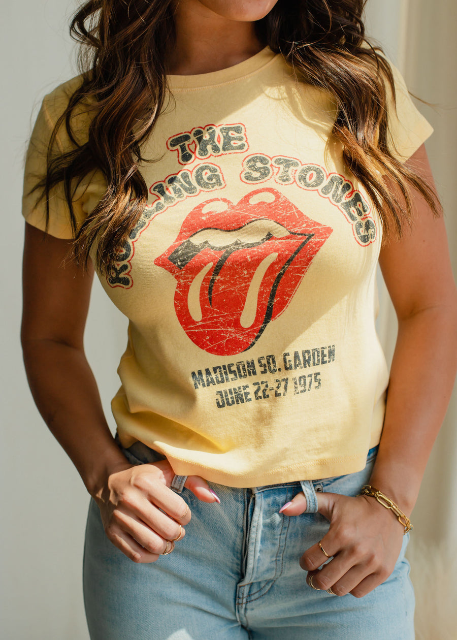 Yellow Rolling Stones Tee