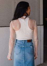 Best Of Us Lace Top - Ivory