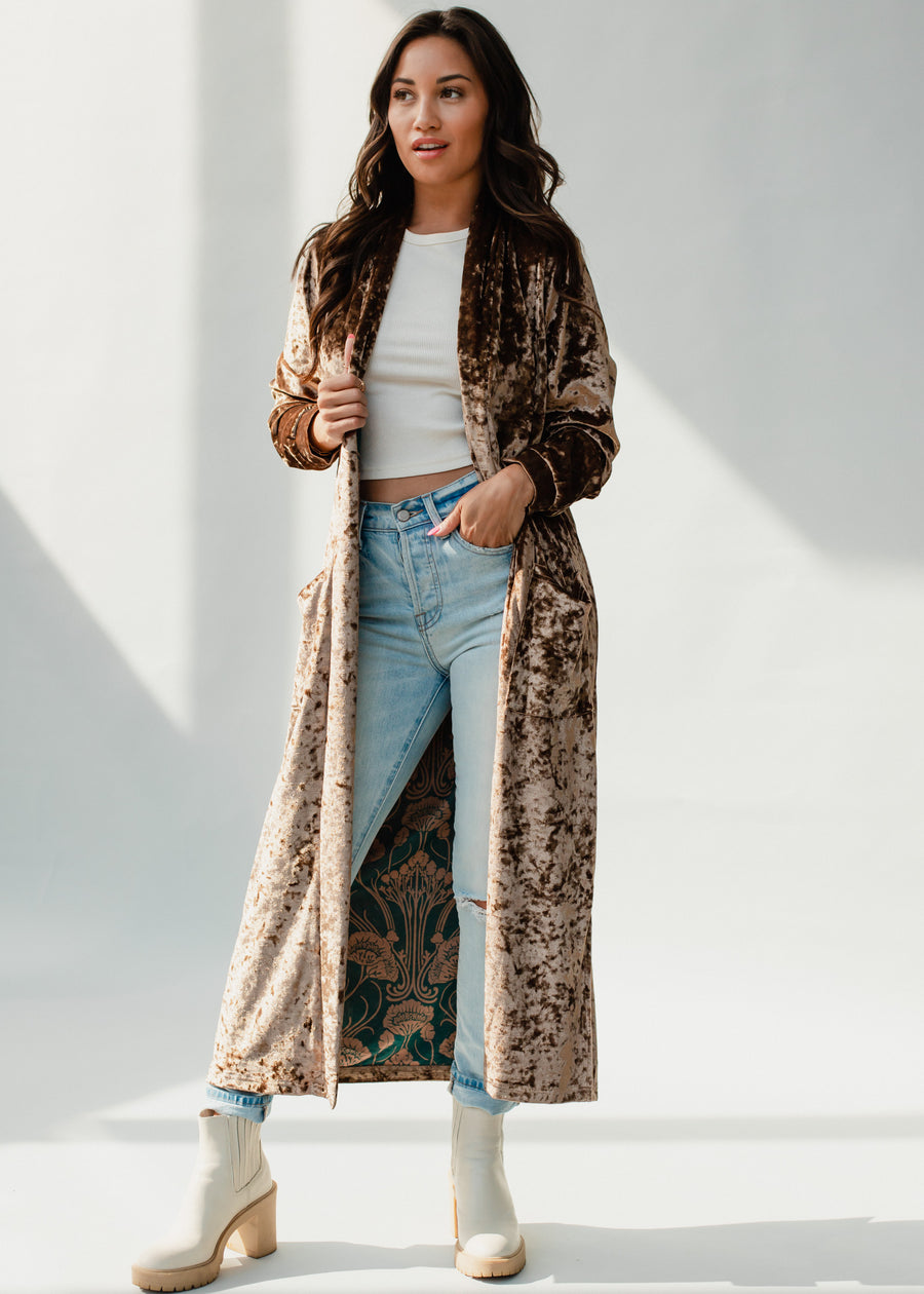 Kingsley Velvet Duster Cardigan