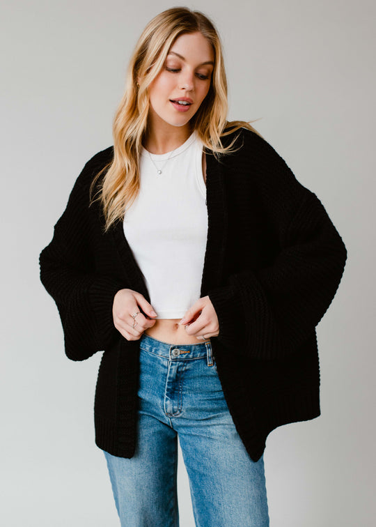 Ski Cardigan - Black