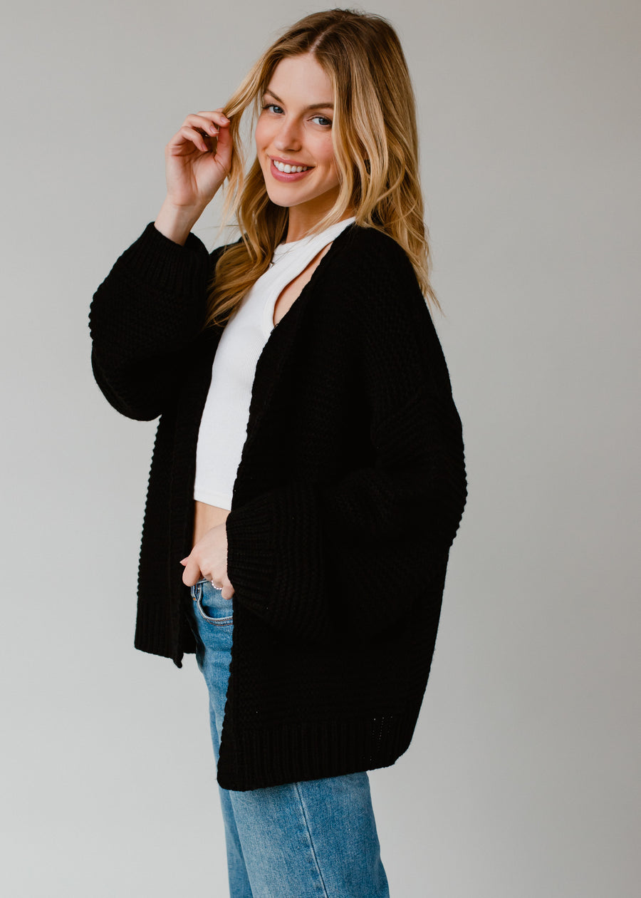 Ski Cardigan - Black