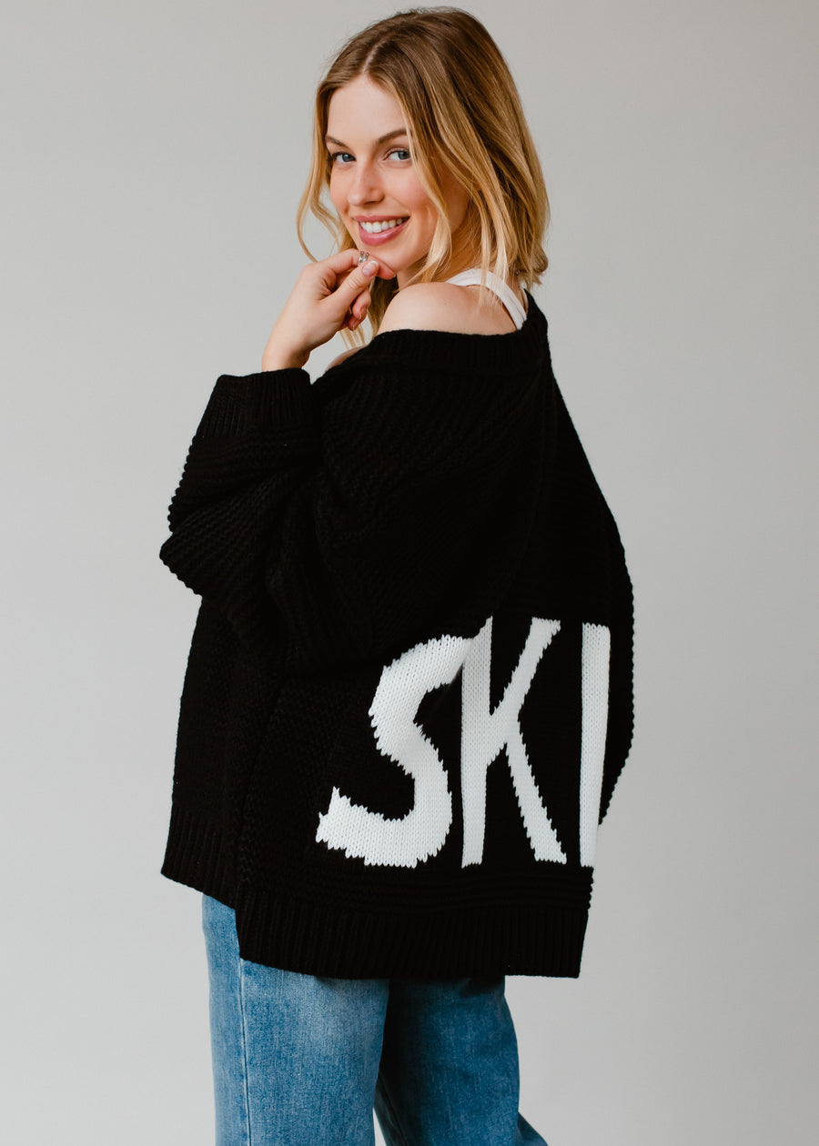 Ski Cardigan - Black