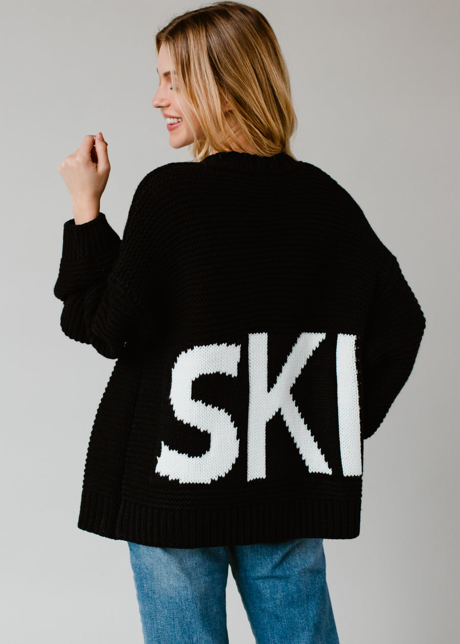 Ski Cardigan - Black