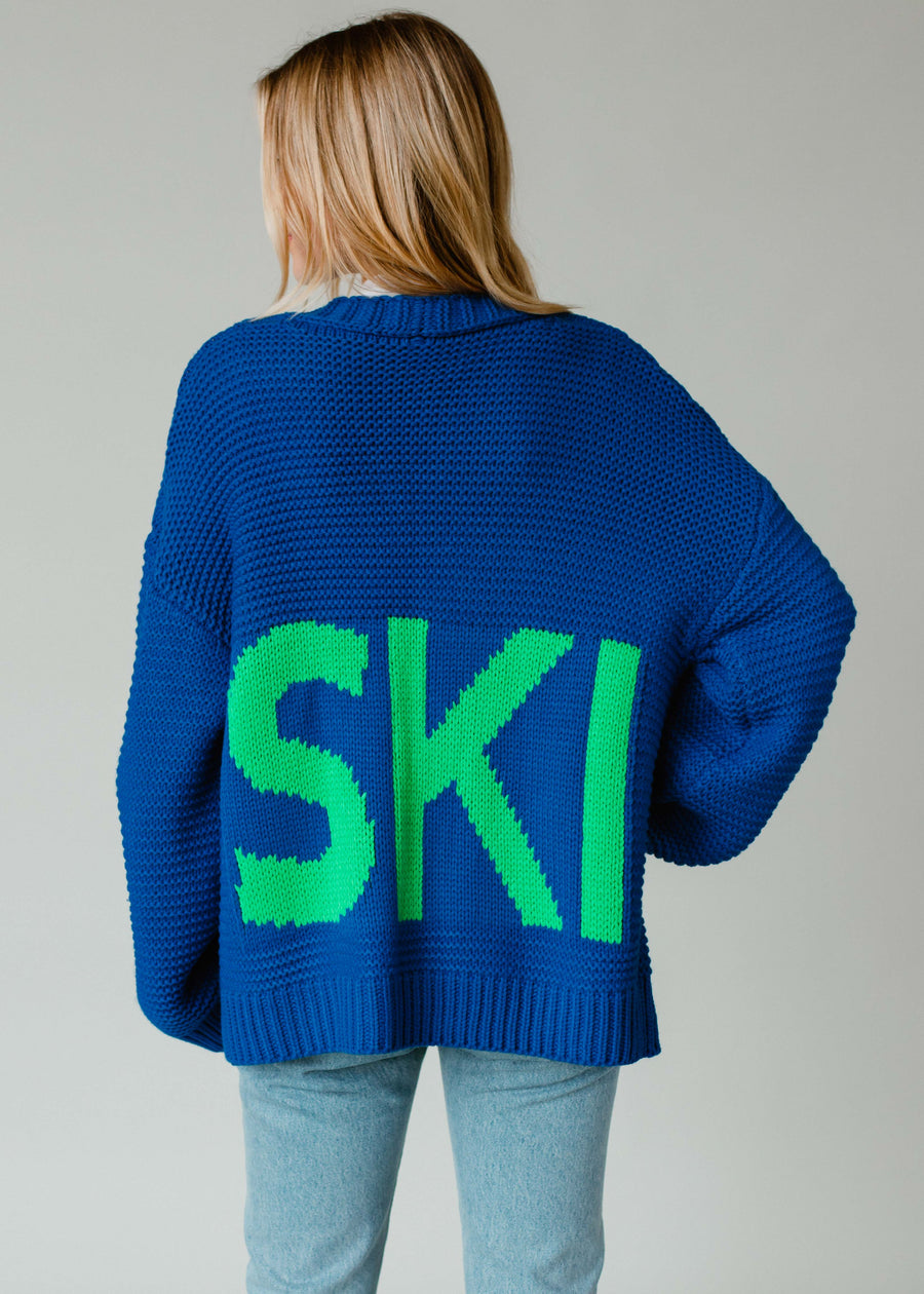 Ski Cardigan - Blue