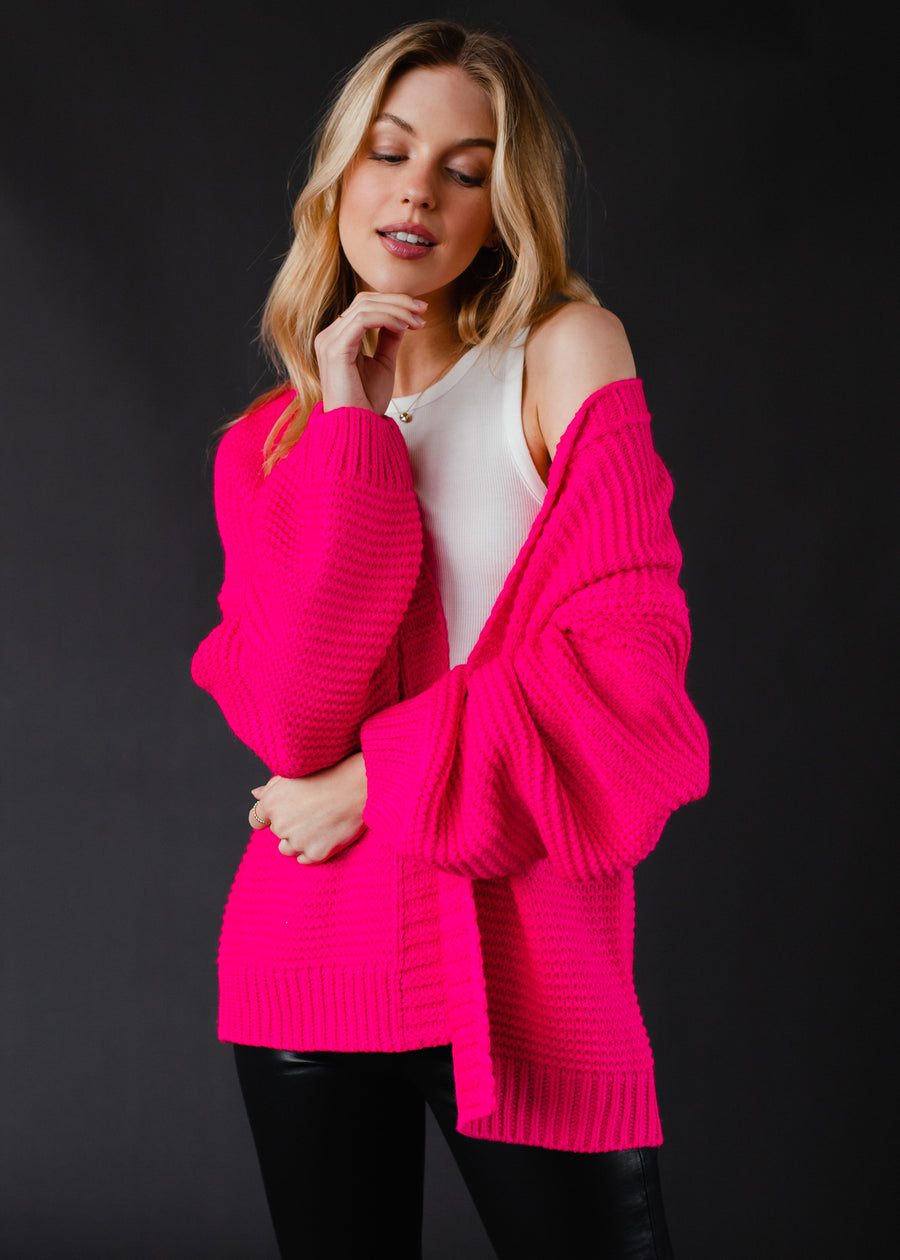 Ski Cardigan - Pink