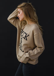 Rock & Roll Sweater - Tan