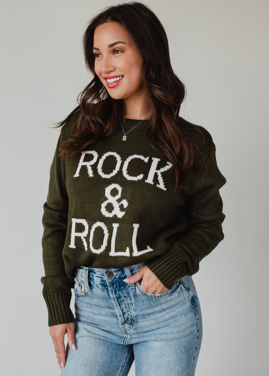 Rock & Roll Sweater - Olive