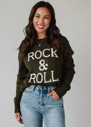 Rock & Roll Sweater - Olive