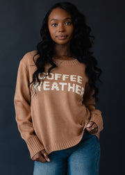 Coffee Weather Sweater - Light Brown