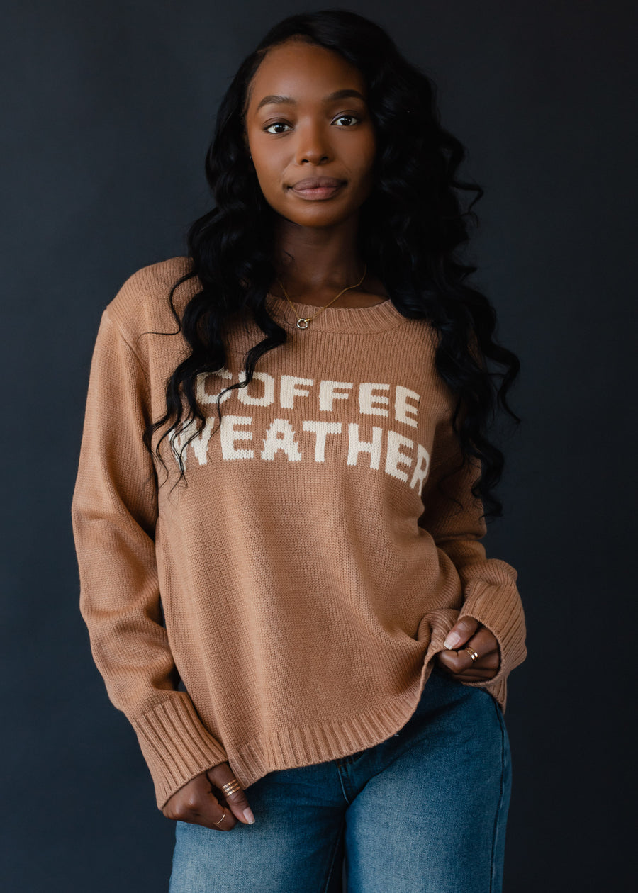 Coffee Weather Sweater - Light Brown