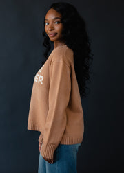 Coffee Weather Sweater - Light Brown