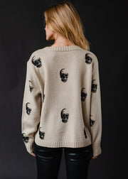 Salem Skull Sweater - Tan