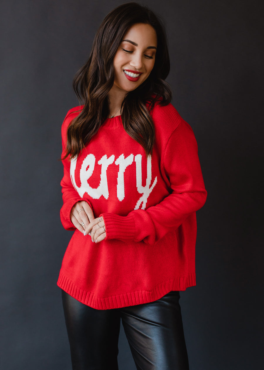 Merry Sweater - Red