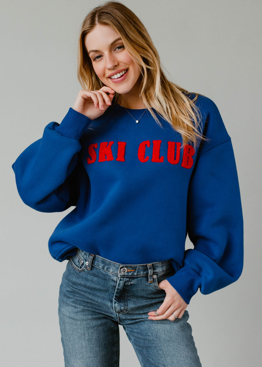 Ski Club Sweatshirt - Blue