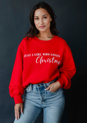 Just A Girl Who Loves Christmas Sweatshirt