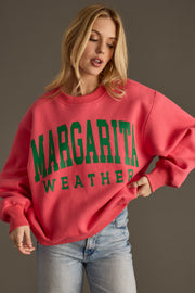 Margarita Weather Sweatshirt - Coral