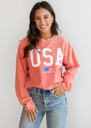 USA Ribbed Sweatshirt