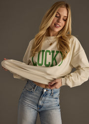 Lucky Ribbed Sweatshirt