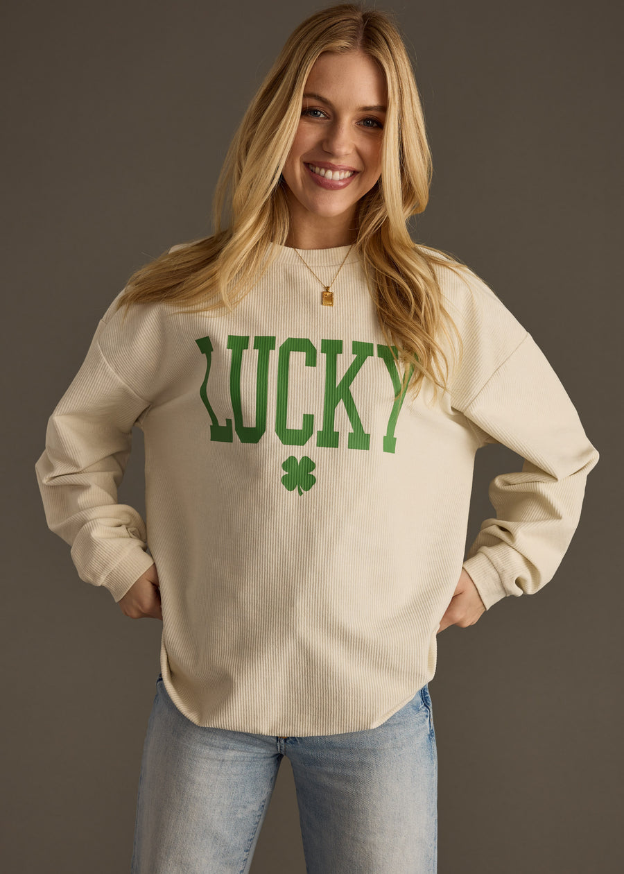 Lucky Ribbed Sweatshirt