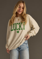 Lucky Ribbed Sweatshirt