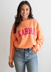 Karma Ribbed Sweatshirt