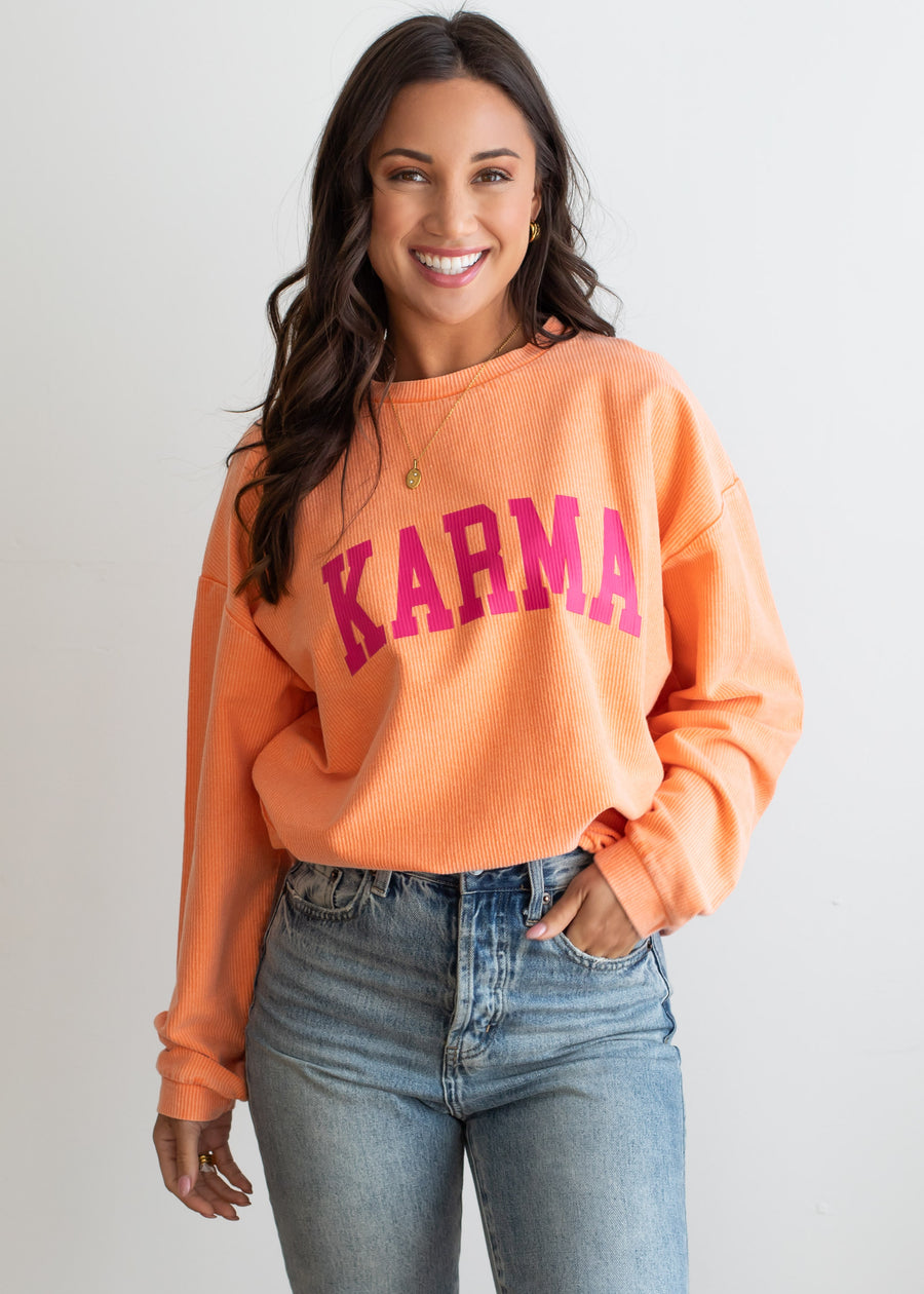 Karma Ribbed Sweatshirt