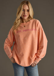 Day Drinking Ribbed Sweatshirt