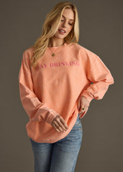 Day Drinking Ribbed Sweatshirt