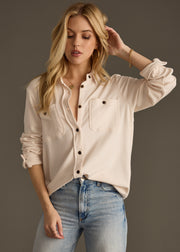 Mindi Super Soft Button Up - Ivory