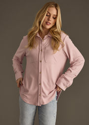 Mindi Super Soft Button Up - Pink