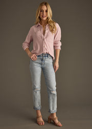 Mindi Super Soft Button Up - Pink