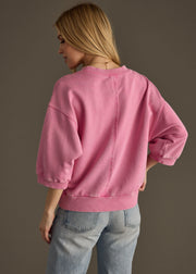 Reese Short Sleeve Sweatshirt - Pink